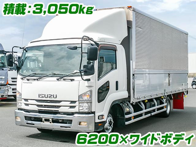 No.5199　H28　いすゞ　フォワード　アルミウイング　6200ボディ　ワイドボディ　ラッシングレール　積載3,050kg