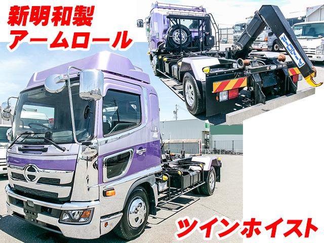 No.5222　H31　日野　レンジャー　新明和製アームロール　コンテナ専用車　ツインホイスト