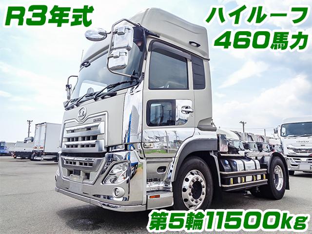 No.5224　R3　UDトラックス　クオン　トレーラーヘッド　第5輪11500kg　ハイルーフ　460馬力　エアスコット　後輪エアサス