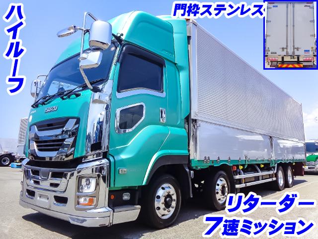No.5255　R3　いすゞ　ギガ　アルミウイング　最大積載量13700kg　ハイルーフ　リターダー　ラッシングレール２段　内フック　ステンレス