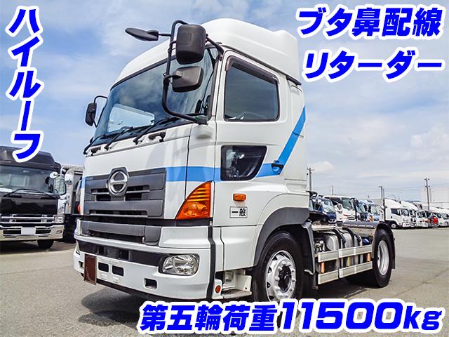 No.5258　H28　日野　プロフィア　トレーラーヘッド　第五輪荷重11500kg　ハイルーフ　リターダー　ブタ鼻配線