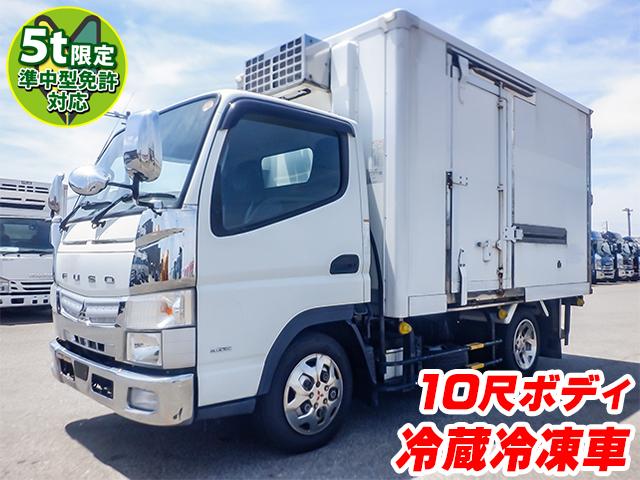 No.5273　R1　三菱ふそう　キャンター　東プレ製冷蔵冷凍車　中温設定　－6度まで確認済み　床T字キーストン　サイドスライドドア　準中型免許対応(5t限定)