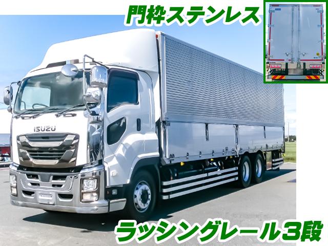 No.5365　H31　いすゞ　ギガ　トレクス製アルミウイング　最大積載13,400kg　門枠ステンレス　ラッシングレール3段　後輪エアサス