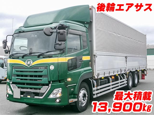 No.5378　H31　UDトラックス　クオン　アルミウイング　最大積載量13,900kg　後輪エアサス　バックモニター　ラッシングレール2段