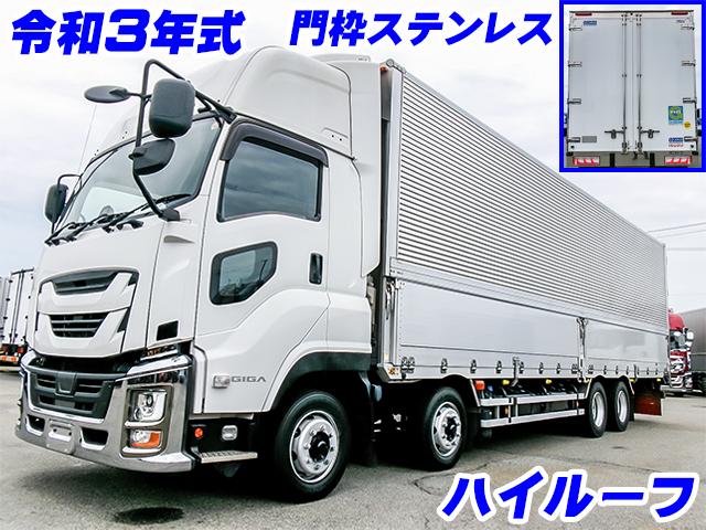 No.5394　R3　いすゞ　ギガ　トレクス製アルミウイング　ハイルーフ　最大積載量13500kg　ラッシングレール2段　門枠ステンレス　ステンレス