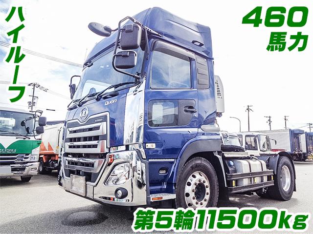 No.5407　R3　UDトラックス　クオン　トレーラーヘッド　第5輪11500kg　ハイルーフ　460馬力　ターボ車　アルミホイール