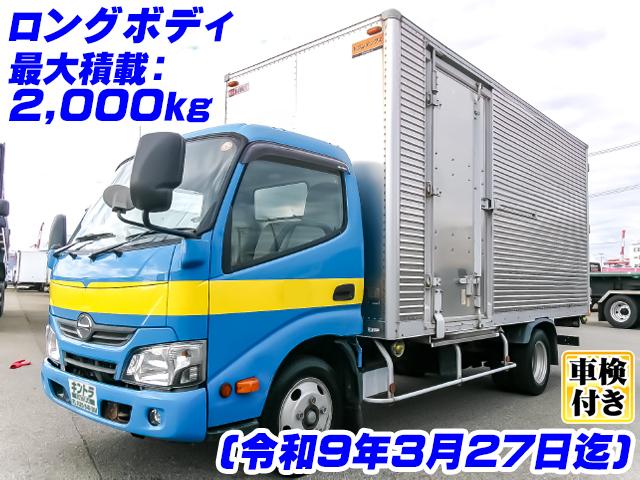 No.5415　H31　日野　デュトロ　トランテックス製アルミバン　ロングボディ　左サイドスライド扉　車検付　最大積載2,000kg　ラッシングレール2段