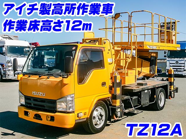 No.5469　H26　いすゞ　エルフ　アイチ製高所作業車　ローラージャッキ　作業床積載荷重：1,000kg　作業床高さ：12ｍ